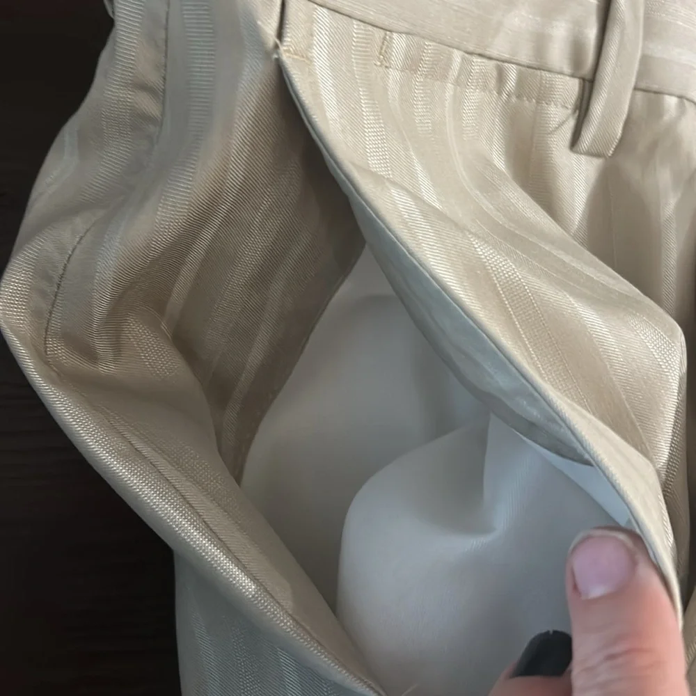 Versace Taupe Striped Trousers. Ladies - Picture 10 of 14